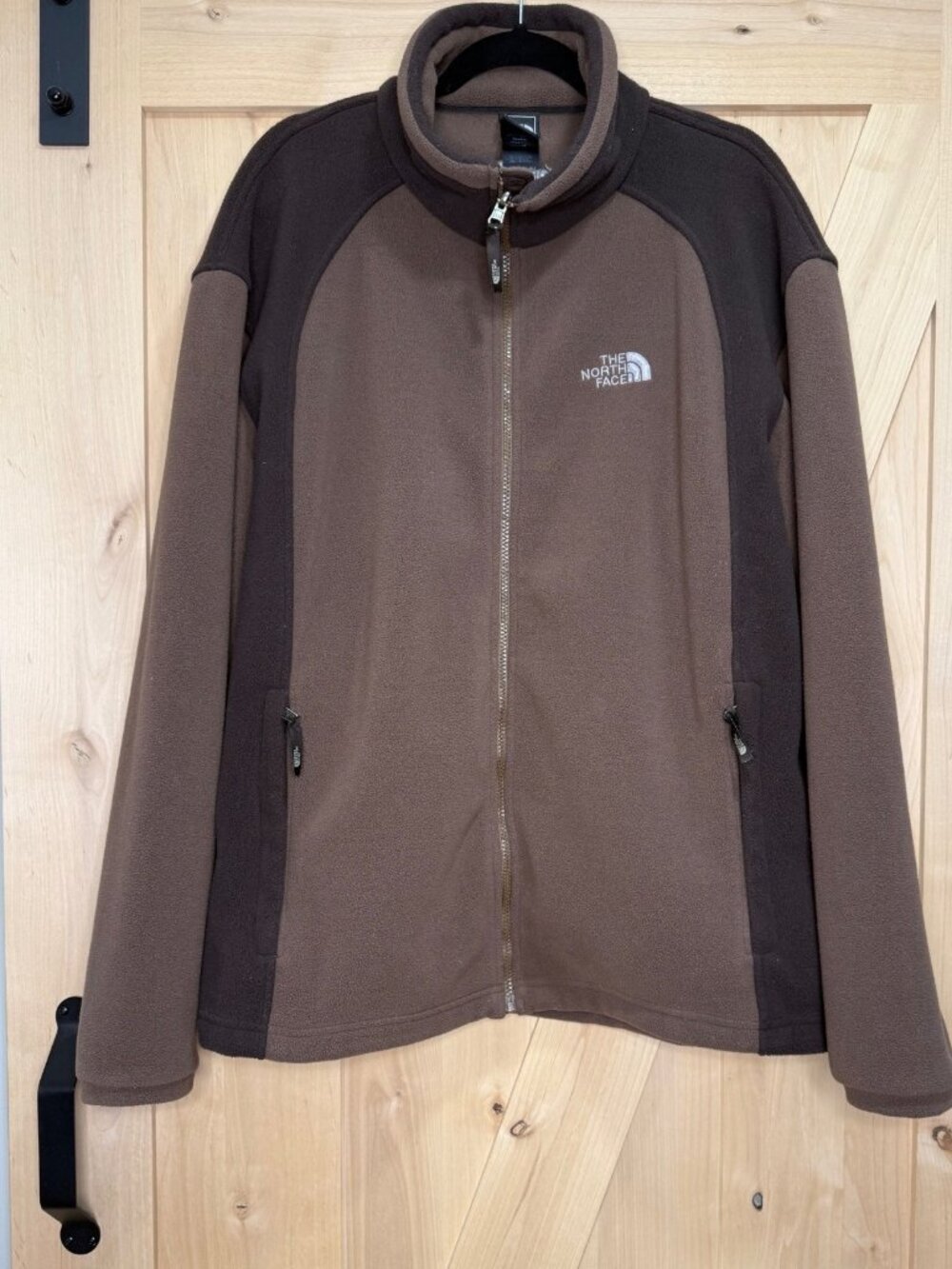 The North Face Mens Brown Fleece Jacket XL Full-Zip Regular Fit